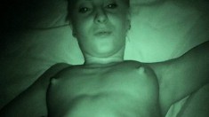 Tight amateur babe gets herself shafted in night vision camera