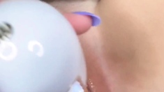 Close up solo beauty toying ass