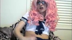 Crossdresser Twink Masturbation