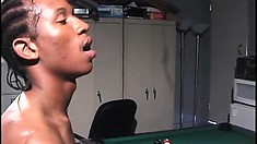 Tyrone Bends Over The Pool Table To Have Peanut Fucking His Ass From Behind