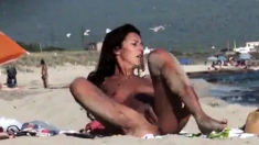 Nude Beach - Hard Nipple Mature
