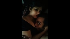 Indian couple in a hot selfie