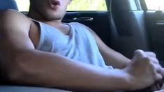 Str8 Hot Young Jock Jerks In His Car